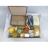 Perfume bottles, compacts, boxes, etc.