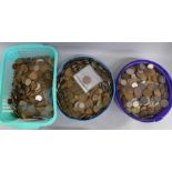 A collection of British coins, 32kg