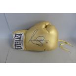 A signed Anthony Joshua boxing glove