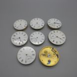 Pocket watch movements including one inscribed Harrods Stores Ltd.