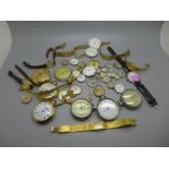 Pocket watches, wristwatches and watch movements