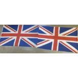 Two vintage Union Jack flags