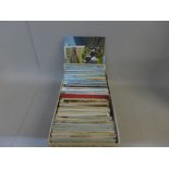 Postcards; box of postcards, vintage to modern