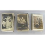 A collection of over 230 real photographic portrait postcards, early 20th Century