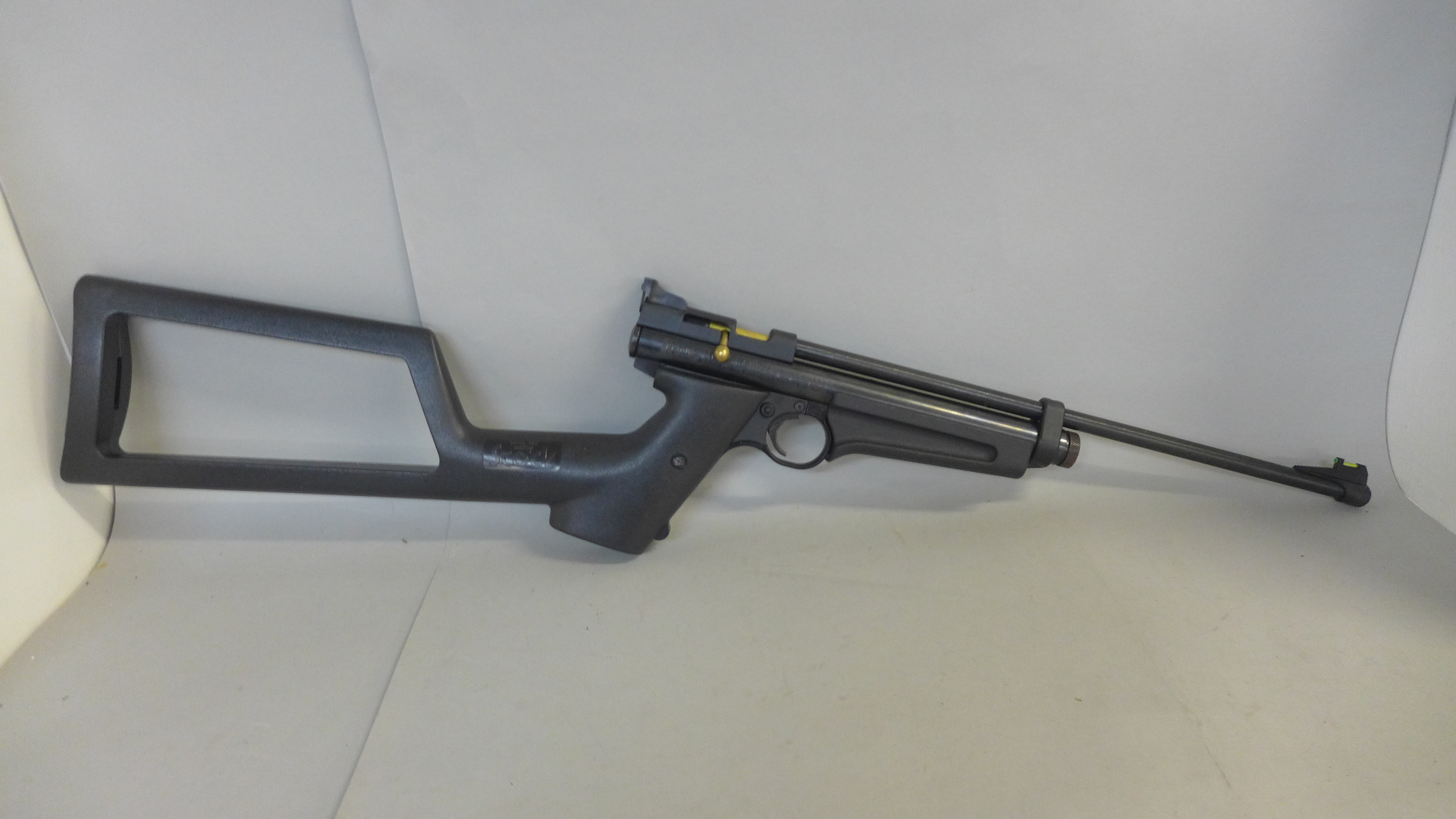 A Crosman model 2250B single shot CO2 target shooting air gun, 0.22 calibre, with owner's manual