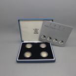 The Royal Mint 2004 UK silver pattern set, 925 silver proof