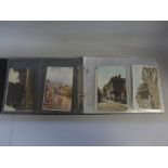 Postcards; collection of 60 no. vintage postcards in a modern album