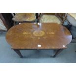 An early 20th Century French inlaid rosewood coffee table
