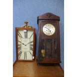 Two wall clocks; German H.A.C. and a modern Tower Bridge, London