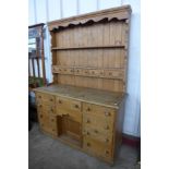 A Victorian style pine dresser