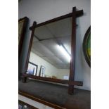 A Victorian walnut framed mirror