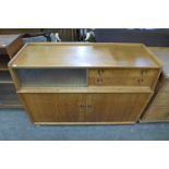 A light oak sideboard