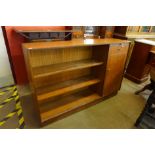 A teak bookcase, a/f