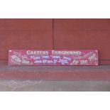 A painted wooden Carters Fairground sign