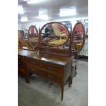 An Edward VII inlaid mahogany dressing table