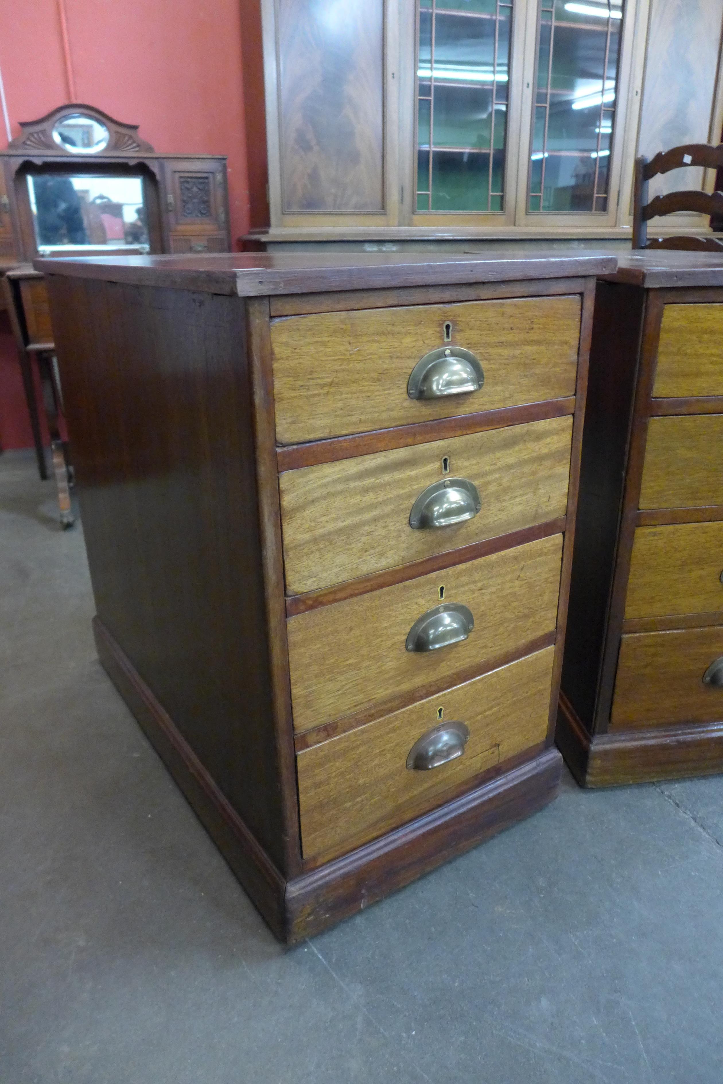 A pair of Victorian mahogany pedestal chests - Image 2 of 2