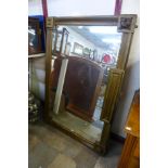 A large Victorian gilt framed mirror