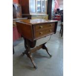 A Regency mahogany drop-leaf lady's sewing table