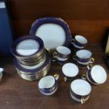 A Cauldon china tea set, eleven setting