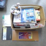 A box of art materials, books, etc.**PLEASE NOTE THIS LOT IS NOT ELIGIBLE FOR POSTING AND PACKING**