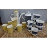 Two 1960's part coffee sets, Midwinter and Clarence