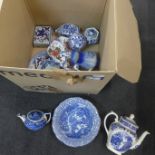 A collection of blue and white china**PLEASE NOTE THIS LOT IS NOT ELIGIBLE FOR POSTING AND PACKING**