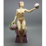 A hand painted Staffordshire figure, Isadora, limited edition 88 of 500, by Andy Moss