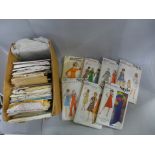 Dressmaking; box of dress patterns from the 1960's and 1970's (33 patterns)