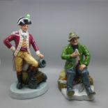 Two Royal Doulton figures, Officer of the Line and A Good Catch