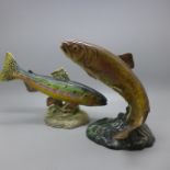 Two Beswick models of fish, Trout and Golden Trout