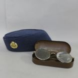 A W.R.A.F. service cap, 1980's (1986), Vero & Everitt Ltd., with RAF badge, and a pair of Air