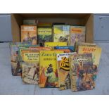 A box of Zane Grey and Pan books**PLEASE NOTE THIS LOT IS NOT ELIGIBLE FOR POSTING AND PACKING**