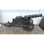 A cast iron model cannon