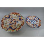 Two Chinese Imari plates, largest 31cm
