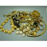 Gold tone costume jewellery