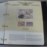 Stamps; album of stamps and covers celebrating the 75th Anniversary of the RAF, includes autographed