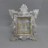 A mother of pearl and abalone diorama, marked Jerusalem, 26cm