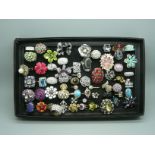 A tray of fashion rings
