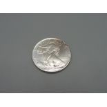 A U.S. 1oz. fine silver one dollar coin, 1992