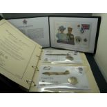 The Diamond Wedding Anniversary silver commemorative cover and coin and five History of The RAF coin