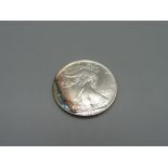A U.S. 1oz. fine silver one dollar coin, 1992