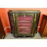 A French Napoleon III Boulle work side cabinet