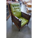 A Regency mahogany bergere library chair