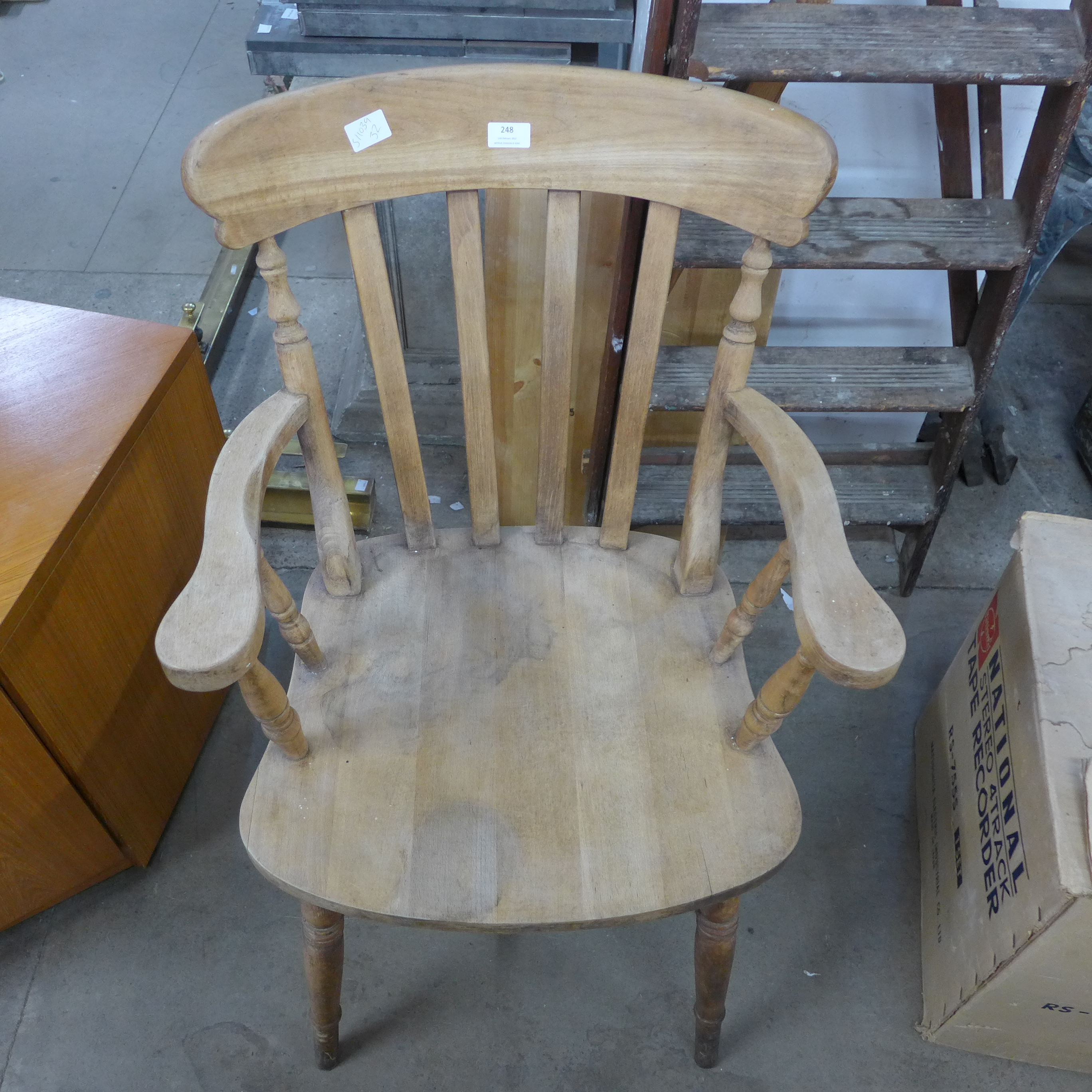 A beech farmhouse kitchen chair