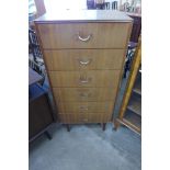 An afromosia chest of drawers
