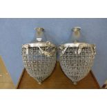 A pair of French Empire style ceiling lights
