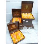 A collection of Webb Continental lead crystal, six boxes including six large tumblers **PLEASE