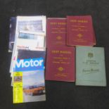 A collection of 1960's/1970's motor related ephemera comprising car brochures and manuals