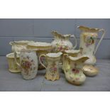 A collection of blush ivory jugs, planters, etc. (two boxes) **PLEASE NOTE THIS LOT IS NOT