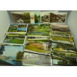 Postcards: 90 Derbyshire postcards, vintage to modern